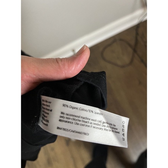 Eileen Fisher T-shirt Dress Size Medium Black Sleeveless Organic Cotton Minimal - Picture 7 of 7